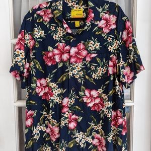 Men's Traditional Fit Short Sleeve Hoffman Floral Vacation Collar Shirt